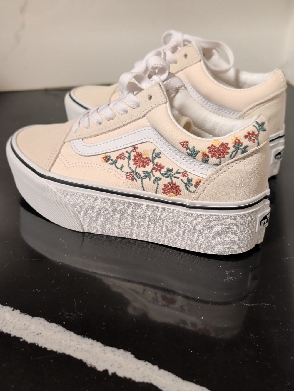 Vans Old Skool Stackform 'Floral Embroidery' Sneakers Size M3.5 W5 NWT MSRP $85 - Picture 7 of 11